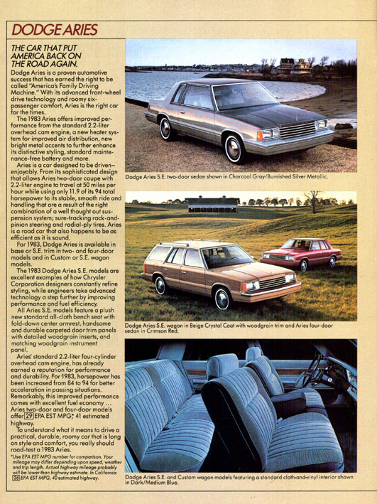 1984 Dodge Brochure Page 8